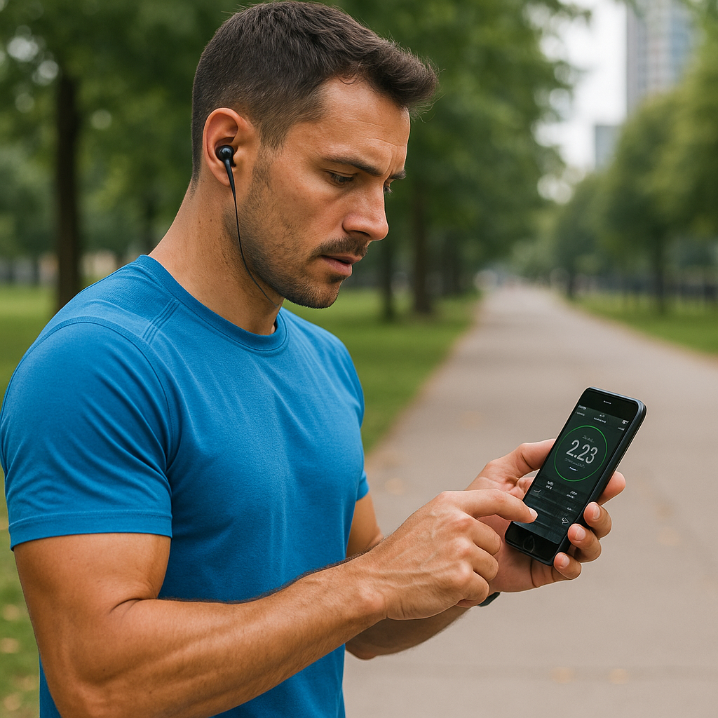 Cómo empezar a correr – corredor usando una app en el móvil